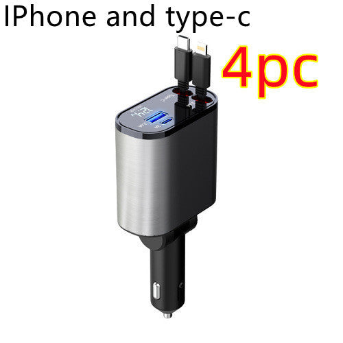 100W Super Fast Charging Car, Charger Car, Cigarette Lighter USB, And TYPE-C Adapter