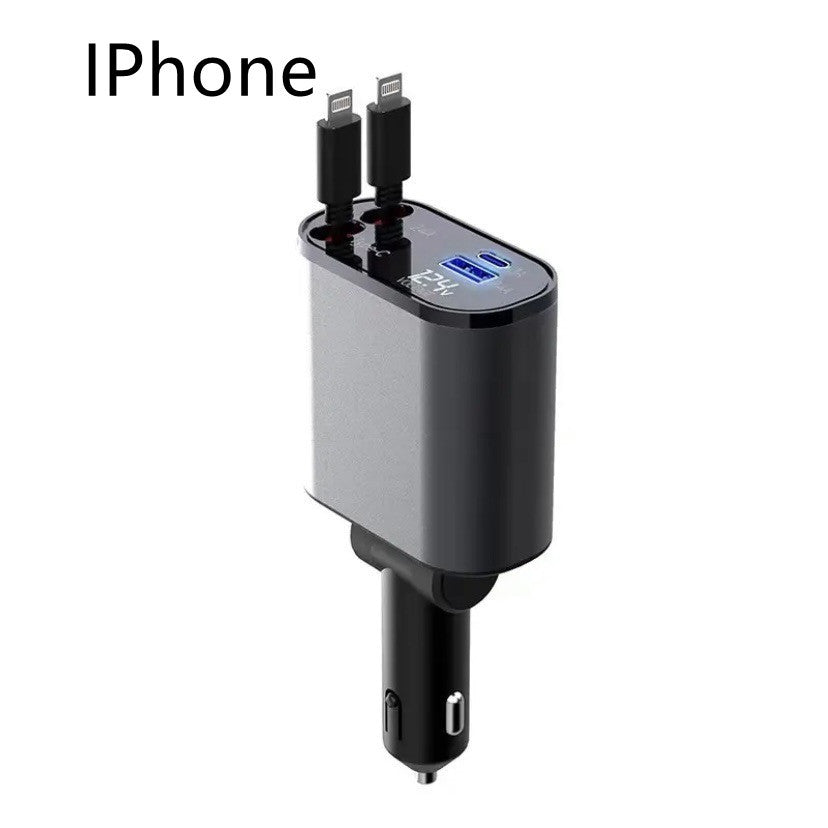 100W Super Fast Charging Car, Charger Car, Cigarette Lighter USB, And TYPE-C Adapter