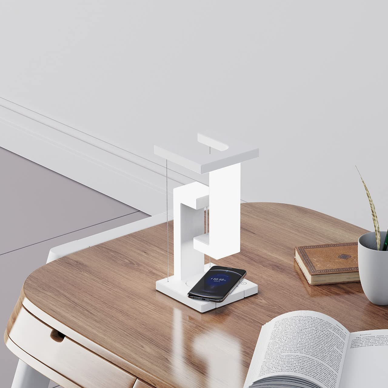 Creative Smartphone Wireless Charging Suspension Table Lamp Balance