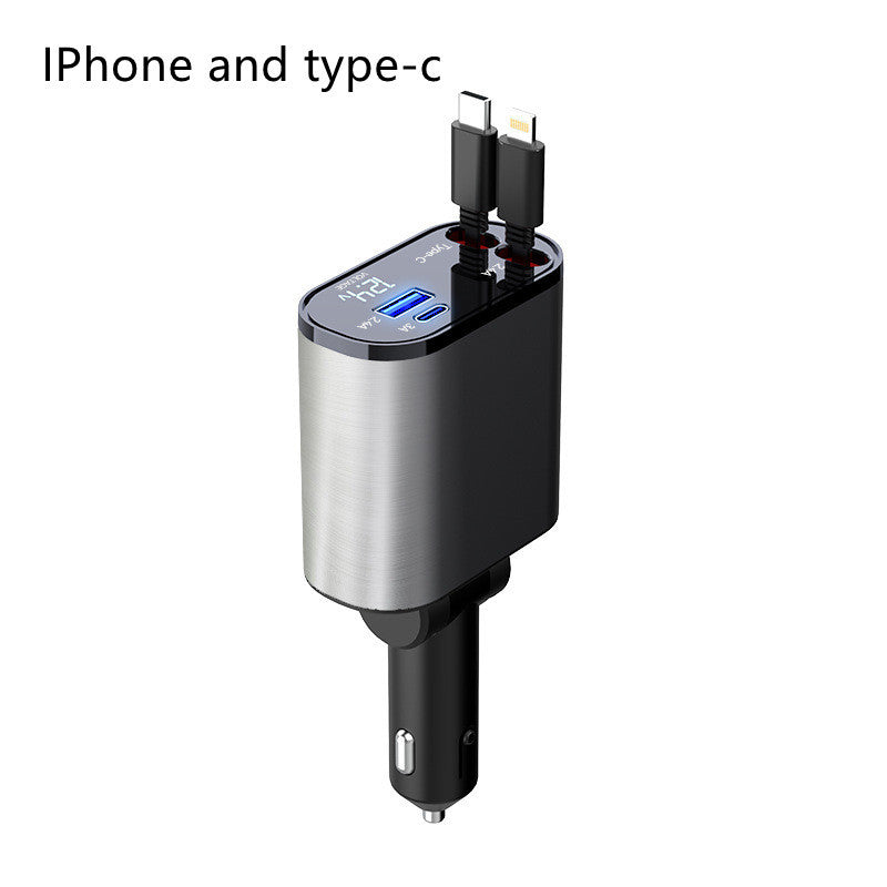 100W Super Fast Charging Car, Charger Car, Cigarette Lighter USB, And TYPE-C Adapter