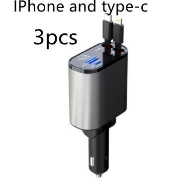 100W Super Fast Charging Car, Charger Car, Cigarette Lighter USB, And TYPE-C Adapter