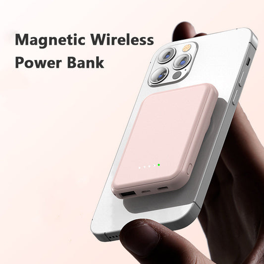 Fast Charging Magnetic Wireless Power Bank 5000 MAh